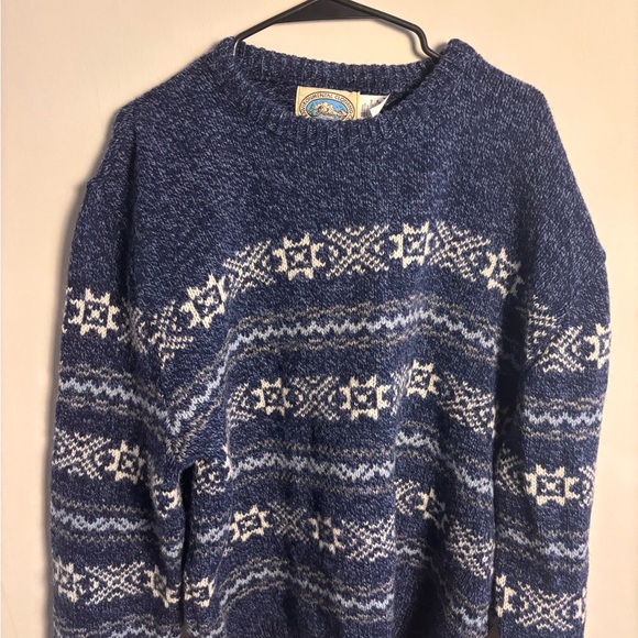 Vintage Environmental Clothing Co Wool Nordic Fair Isle Sweater Made in USA - Picture 2 of 8